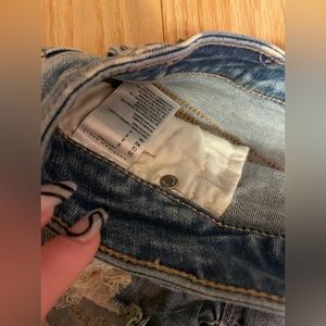 size 0 American Eagle, stretchy jean shorts